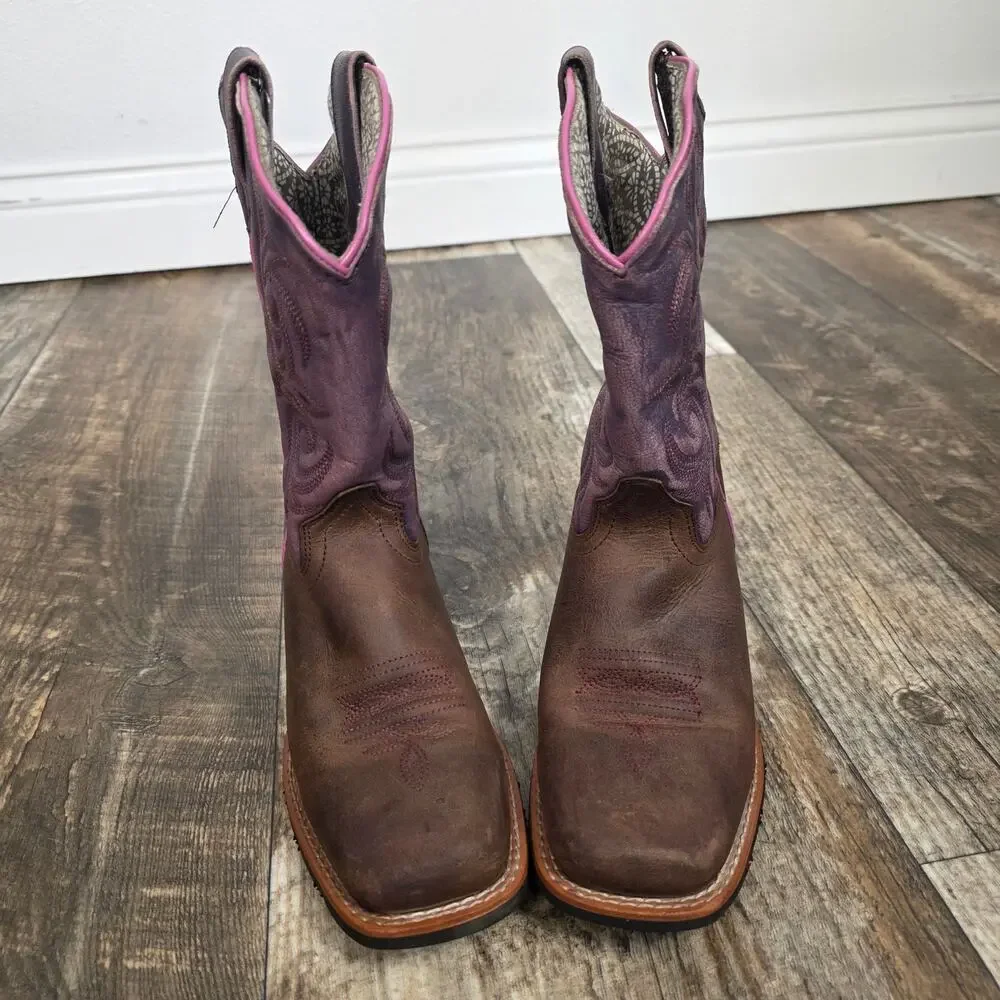 Dan Post Girls Cowgirl Majesty Western Boots Square Toe Youth 4 D